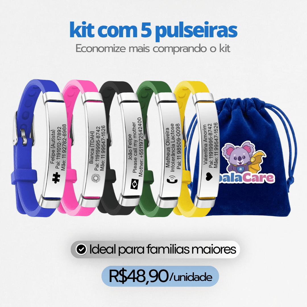 Pulseira Personalizada CoalaCare